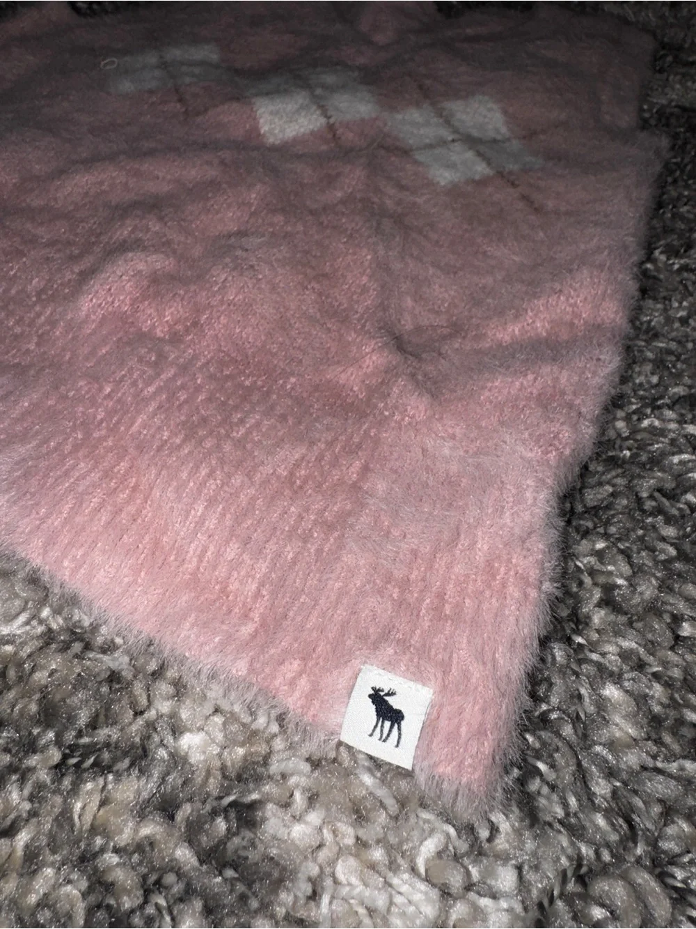 abercrombie kids Pink Argyle V-Neck Sweater Vest